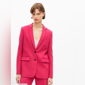 The Kooples PINK CREPE SUIT JACKET sz 38 (M)